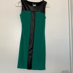 Green and Black Dress